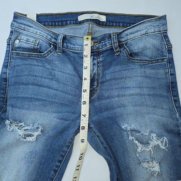 KanCan Destroyed distressed skinny jeans light medium wash KC8104 W7/27 - Picture 6 of 7